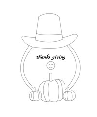THANKSGIVING coloring book page for kids