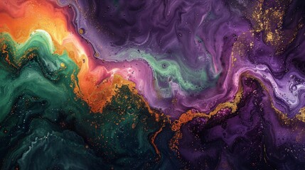 Abstract colorful paint mixing
