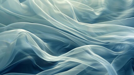 Fototapeta premium Abstract blue fabric waves texture