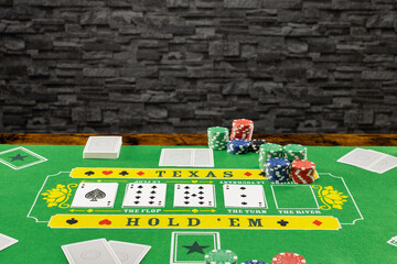 Texas Hold'em Poker  - obrazy, fototapety, plakaty