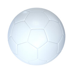 Soccer ball White color 3d illustration