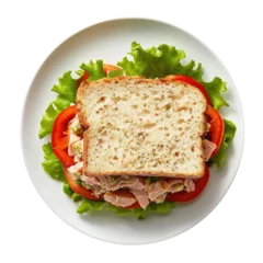 Poster Delicious Tuna Salad Sandwich Isolated on a Transparent Background © JJAVA