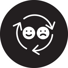 emotional intelligence glyph icon