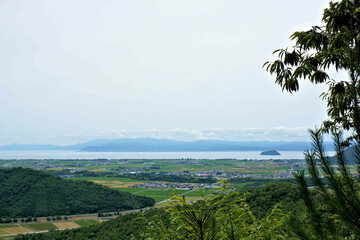 Fototapeta na wymiar 小谷城跡からの風景