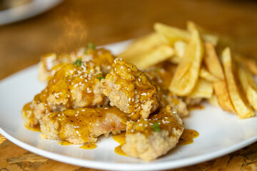 Honey chicken wings
