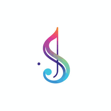 Music note icon. Musical icon. Illustration. 