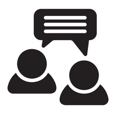 negotiation skills glyph icon