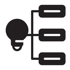 project management glyph icon