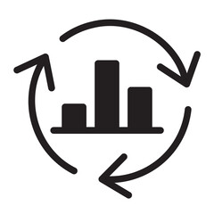 continuous improvement glyph icon