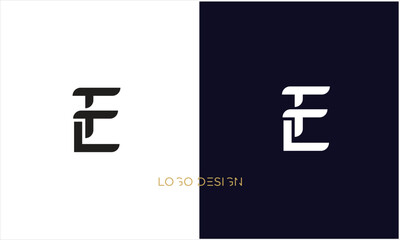 Alphabet Letters LF, FL, Initials Logo Monogram