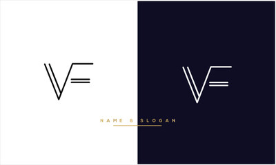 VF, FV, V, F, Abstract letters Logo monogram