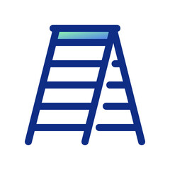 Editable folding ladder, step, stepladder vector icon. Construction, tools, industry. Part of a big icon set family. Perfect for web and app interfaces, presentations, infographics, etc