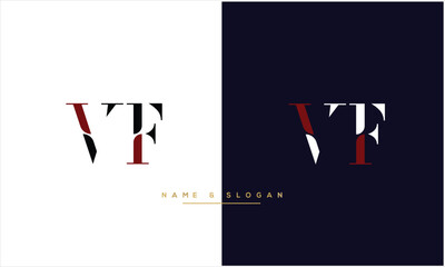 VF, FV, V, F, Abstract letters Logo monogram