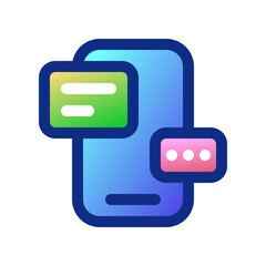 Obraz premium Editable text message, chat bot vector icon. AI technology, artificial intelligence, computer. Part of a big icon set family. Perfect for web and app interfaces, presentations, infographics, etc