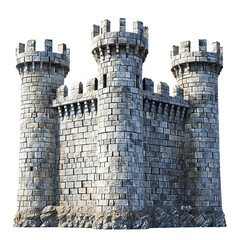 Castle wall, isolated object.