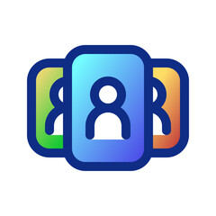 Editable UI card, employee, candidate, options, users, people vector icon. Business, work, office. Part of a big icon set family. Perfect for web and app interfaces, presentations, infographics, etc