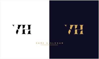 VH, HV, V, H, Abstract Letters Logo Monogram