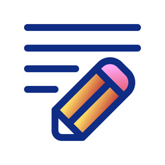 Editable pencil, writing vector icon. Email, text, app. Part of a big icon set family. Perfect for web and app interfaces, presentations, infographics, etc