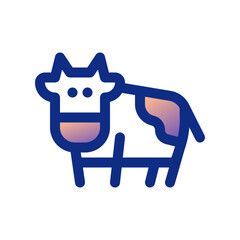 Editable cow, cattle, bull vector icon. Animal, farm, livestock. Part of a big icon set family. Perfect for web and app interfaces, presentations, infographics, etc