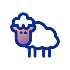 Editable sheep, ewe, lamb vector icon. Animal, farm, livestock. Part of a big icon set family. Perfect for web and app interfaces, presentations, infographics, etc