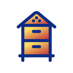 Editable bee box vector icon. Bee farming, apiary, behives. Part of a big icon set family. Perfect for web and app interfaces, presentations, infographics, etc