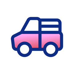 Editable farmer truck vector icon. Farming, transportation, vehicle. Part of a big icon set family. Perfect for web and app interfaces, presentations, infographics, etc