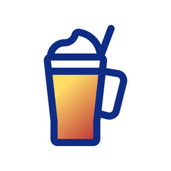 Editable milkshake vector icon. Food, restaurant. Part of a big icon set family. Perfect for web and app interfaces, presentations, infographics, etc