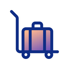 Editable baggage trolley, baggage cart vector icon. Part of a big icon set family. Perfect for web and app interfaces, presentations, infographics, etc