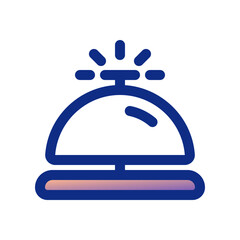 Editable hotel bell, receptionist vector icon. Part of a big icon set family. Perfect for web and app interfaces, presentations, infographics, etc