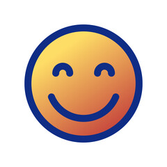 Fototapeta premium Editable friendly, smiling face vector icon. Part of a big icon set family. Perfect for web and app interfaces, presentations, infographics, etc