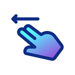 Fototapeta premium Editable two fingers swipe left vector icon. Part of a big icon set family. Perfect for web and app interfaces, presentations, infographics, etc