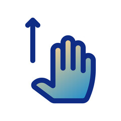 Fototapeta premium Editable four fingers swipe up vector icon. Part of a big icon set family. Perfect for web and app interfaces, presentations, infographics, etc