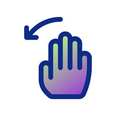 Editable hand swipe left vector icon. Part of a big icon set family. Perfect for web and app interfaces, presentations, infographics, etc