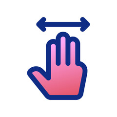 Fototapeta premium Editable three fingers move vector icon. Part of a big icon set family. Perfect for web and app interfaces, presentations, infographics, etc