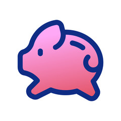 Editable piggy bank vector icon. Part of a big icon set family.  Finance, business, investment, accounting. Perfect for web and app interfaces, presentations, infographics, etc