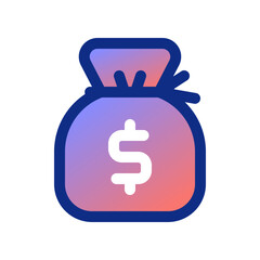 Editable money bag, money sack vector icon. Part of a big icon set family. Finance, business, investment, accounting. Perfect for web and app interfaces, presentations, infographics, etc