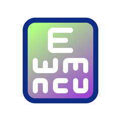 Editable eye chart vector icon. Part of a big icon set family. Perfect for web and app interfaces, presentations, infographics, etc