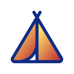 Editable tepee tent vector icon. Part of a big icon set family. Perfect for web and app interfaces, presentations, infographics, etc