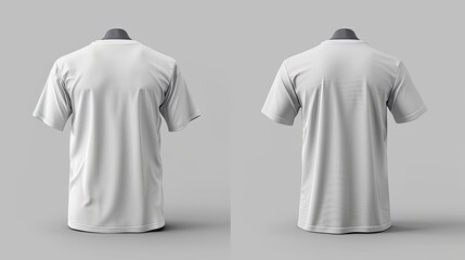 White male t shirt mockup front and back view for template design illustration. mockup logo. branding
