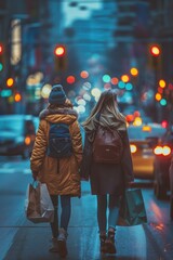 Night Stroll in City Streets