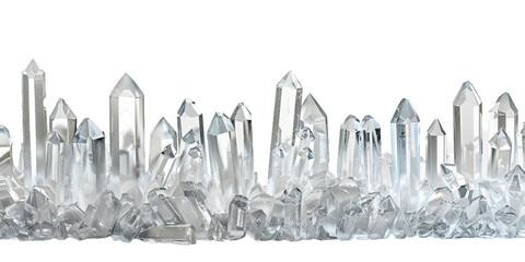 crystal fence, isolated object.