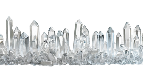 crystal fence, isolated object.