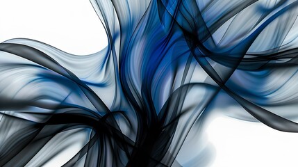 abstract texture bright blue color blending with pich black background. generative AI