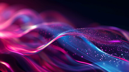 Futuristic Purple Abstract Waves Wallpaper