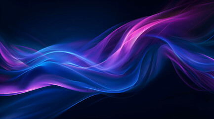 A stock photograph showcasing flowing abstract energy with vibrant blue and purple hues that seem to have been meticulously crafted by AI Generative technology.