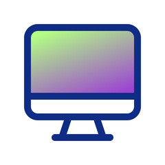 Editable vector blank desktop computer screen icon. Part of a big icon set family. Perfect for web and app interfaces, presentations, infographics, etc