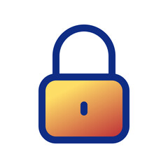 Editable vector lock padlock encryption password icon. Part of a big icon set family. Perfect for web and app interfaces, presentations, infographics, etc