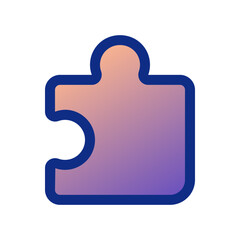 Editable vector puzzle piece plugin icon. Part of a big icon set family. Perfect for web and app interfaces, presentations, infographics, etc