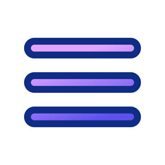 Obraz premium Vector burger menu icon. Black, white background. Perfect for app and web interfaces, infographics, presentations, marketing, etc.