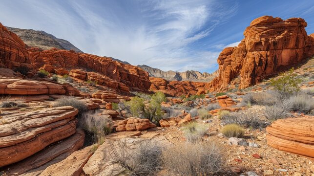 red rock valley concept nature background